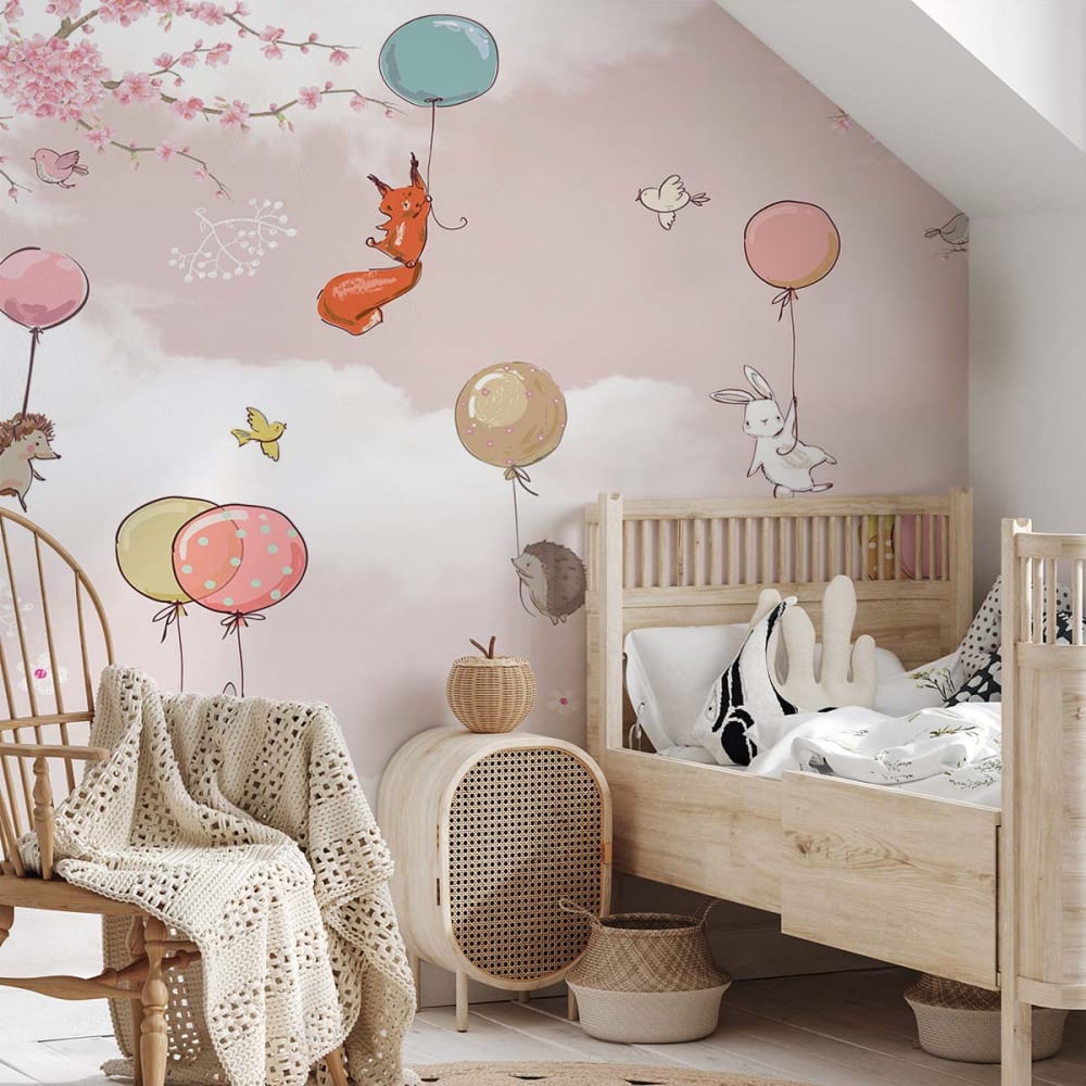 Hexoa Kindertapete ballontiere 364x270cm style modern MEHRFARBIG VLIES Kinder
