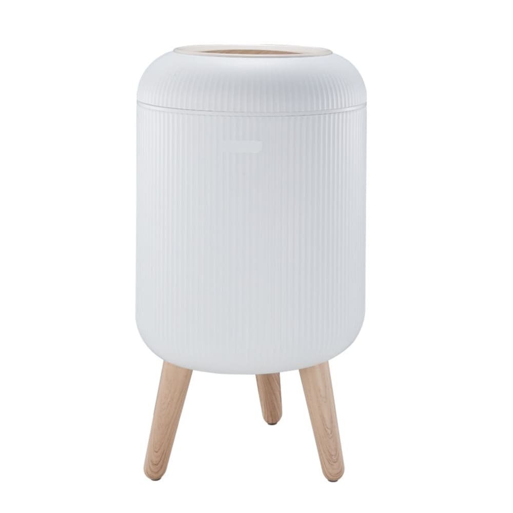 Poubelle de salle de bain push plastique bois 9l - Maisons du Monde