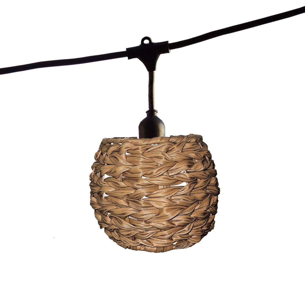 Guirlande lumineuse raccordable Poly rotin Marron 6m