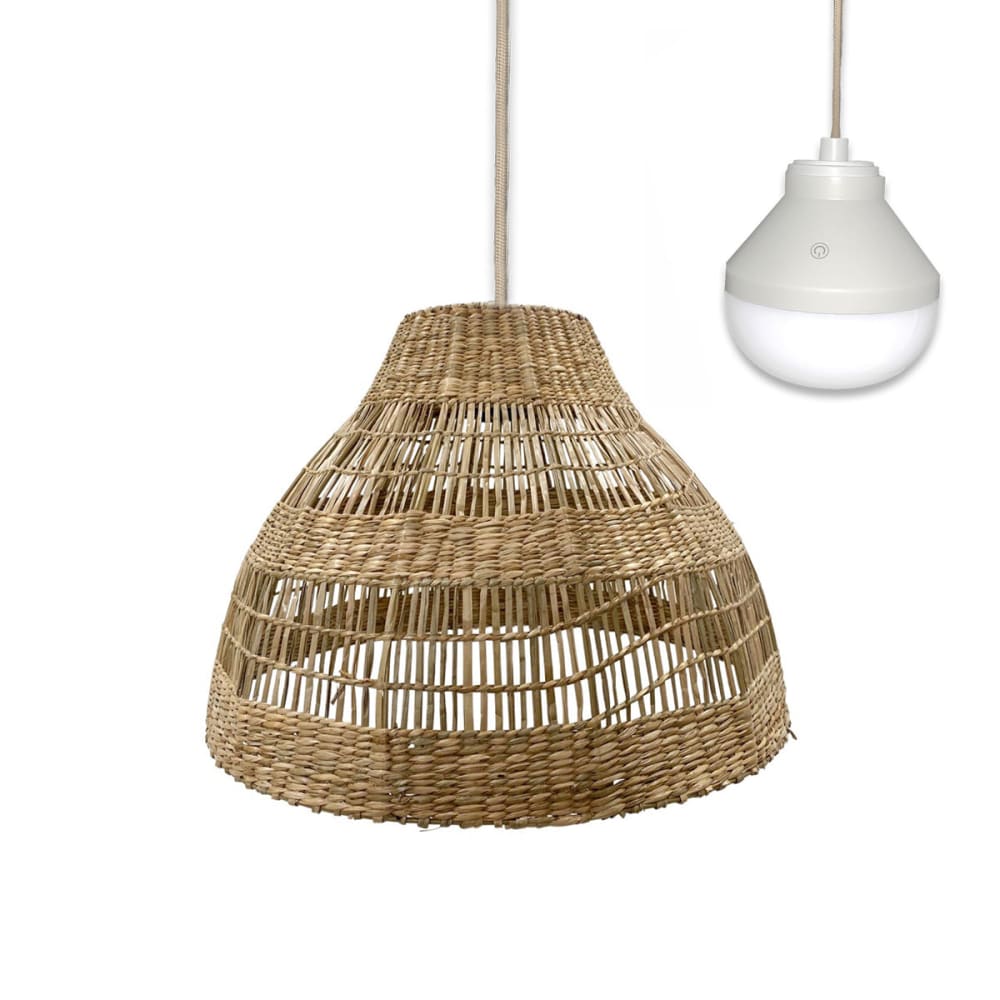 Suspension nomade Herbe marine Bois H34CM