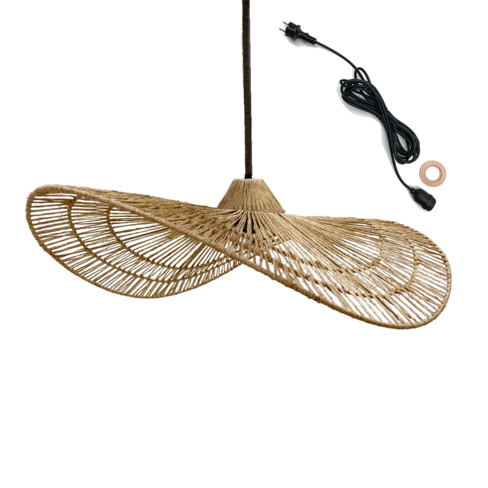Suspension secteur Jute Beige d63cm