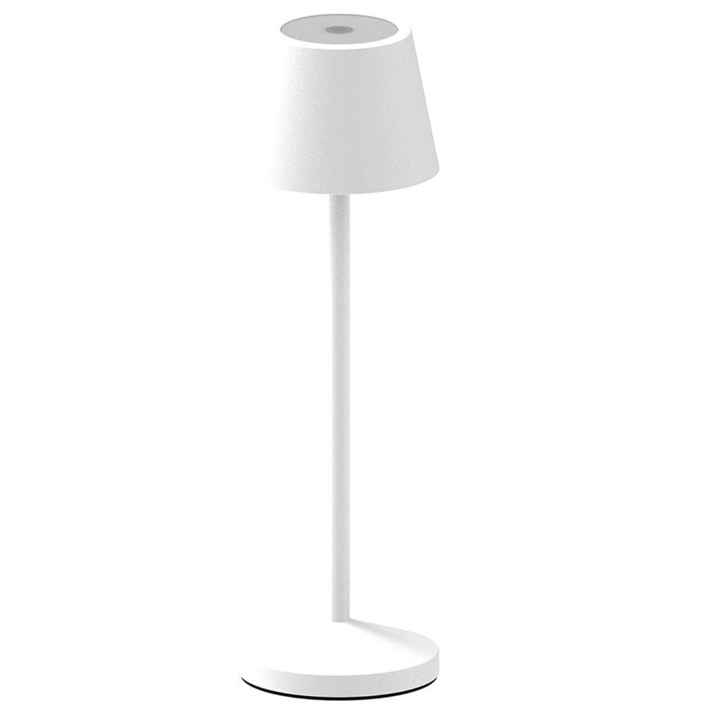 Lampe de table sans fil Acier Blanc h25cm