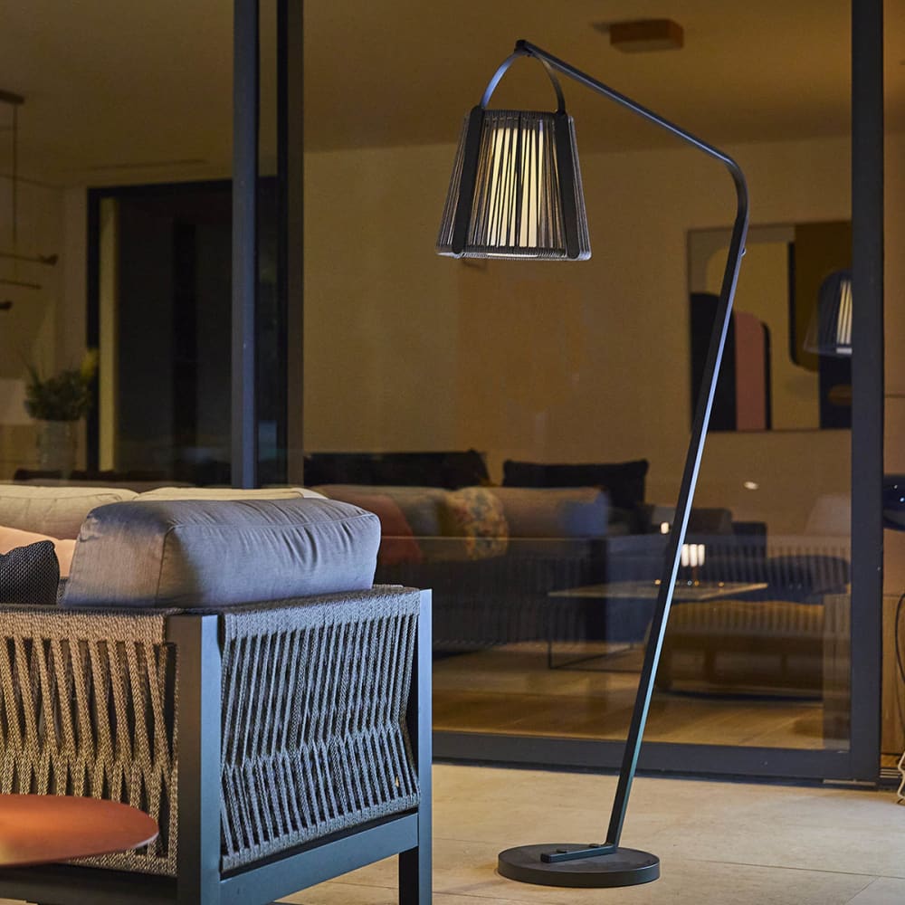 Lampadaire solaire Acier Gris h180cm