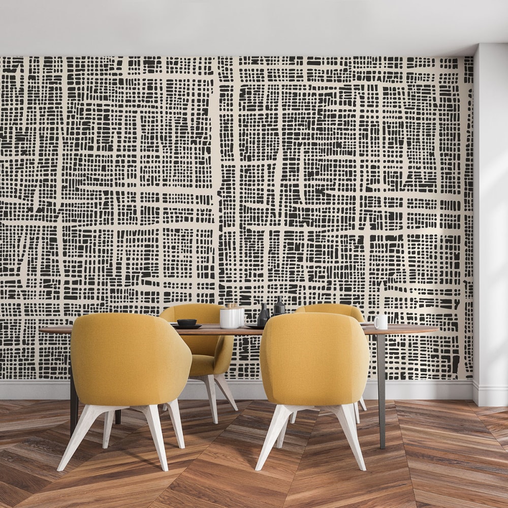 papier peint motif maillage