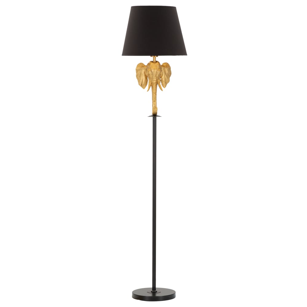 Lampadaire en métal et résine dorée et noire Ø 37x164 cm