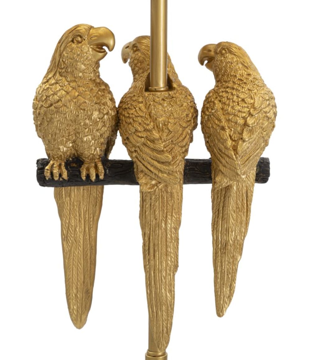 Lampadaire en métal doré avec perroquets ø cm 37x164,5 — vue 3