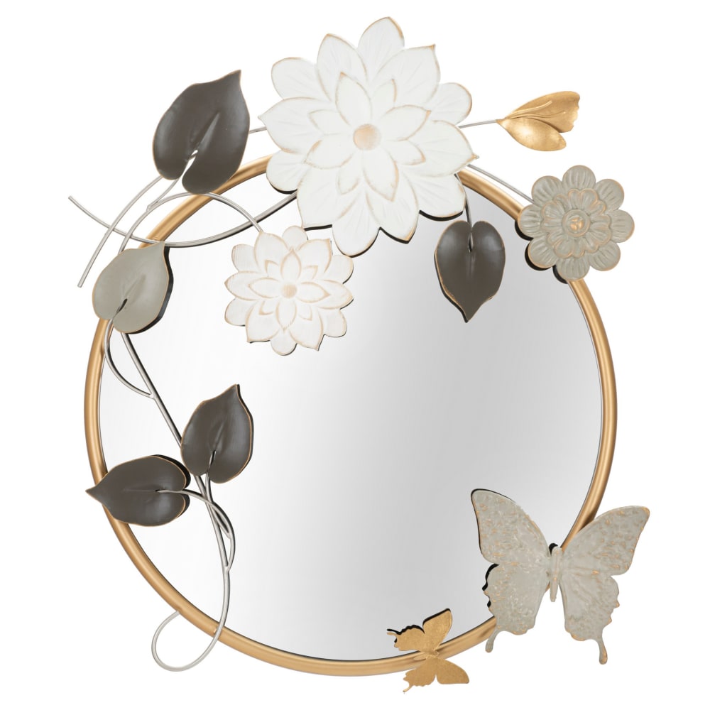 Miroir mural en métal multicolore 74,9x7x66 cm