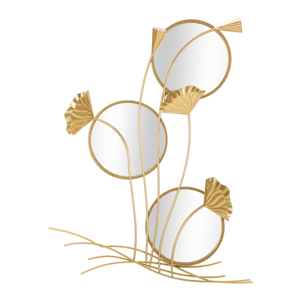 Miroir mural en métal doré 65x8x88 cm