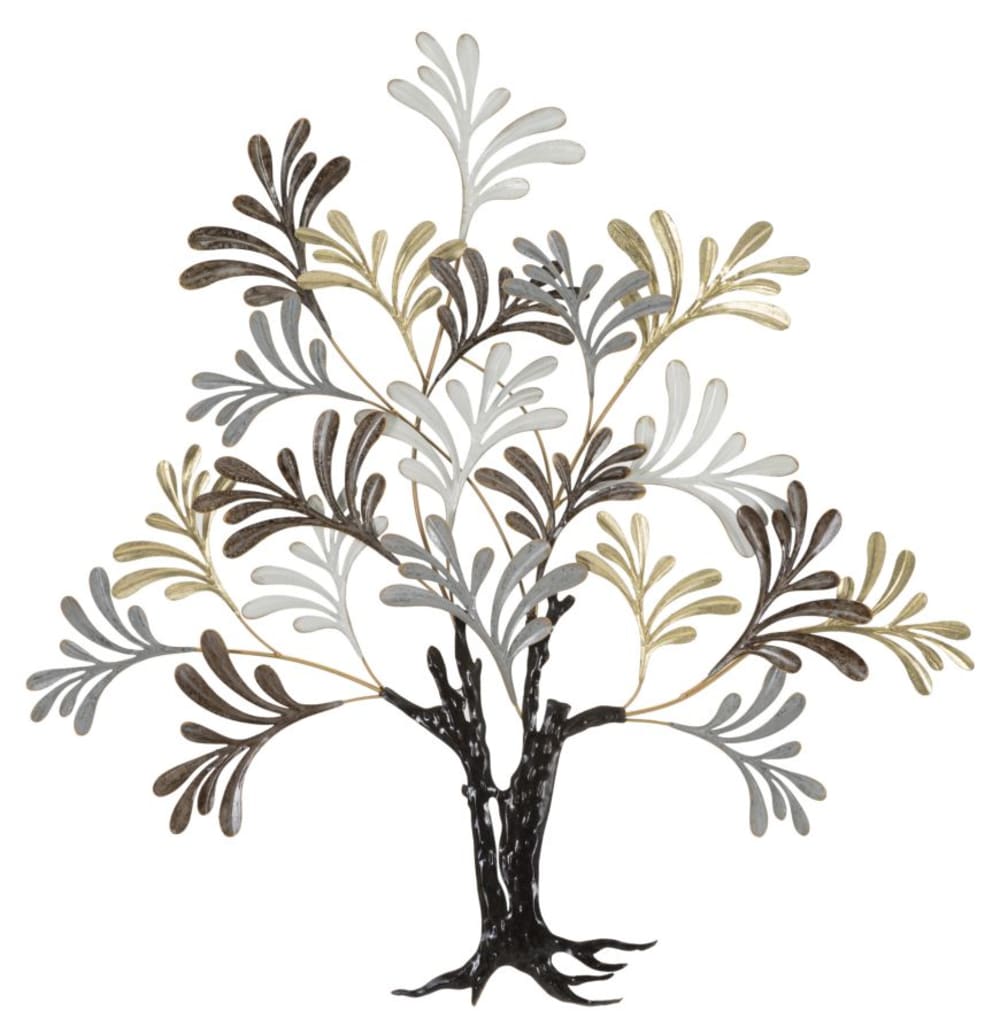 Déco murale arbre en métal multicolore 97,2x8,9x100,3 cm