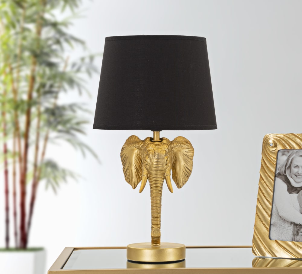 Lampe de table en résine dorée ø 25x43 cm — vue 3