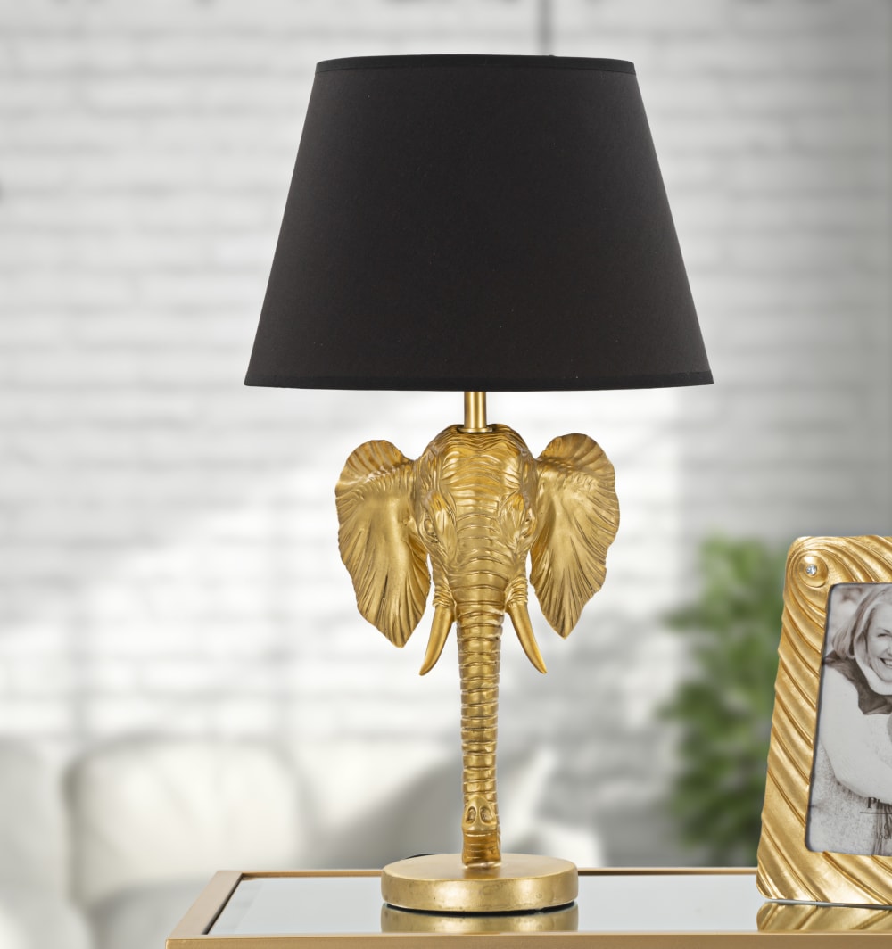 Lampe de table en résine dorée ø 32x59 cm — vue 3