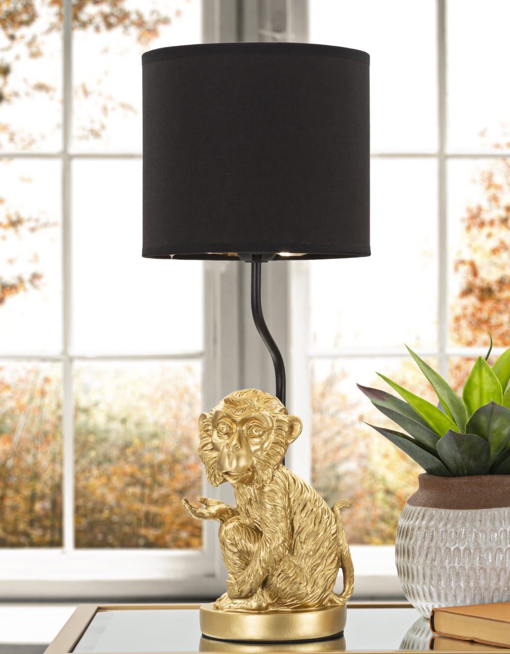 Lampe de table en résine dorée ø 20x51,5 cm — vue 3