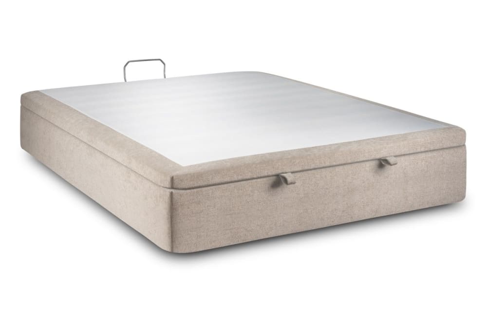 Sommier coffre tissu - beige