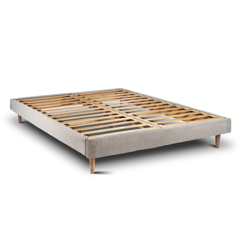 Sommeil de Plomb Lattenrost – Bouclé-Stoff– Bausatz zur Selbstmontage - 180x200 cm style classic chic Beige Holz