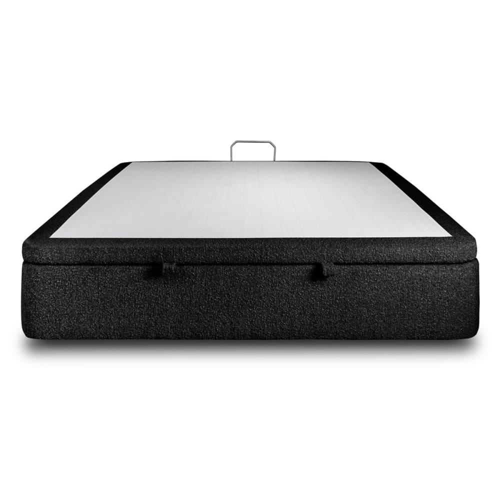 Sommier Coffre Bouclette Noir 160x200