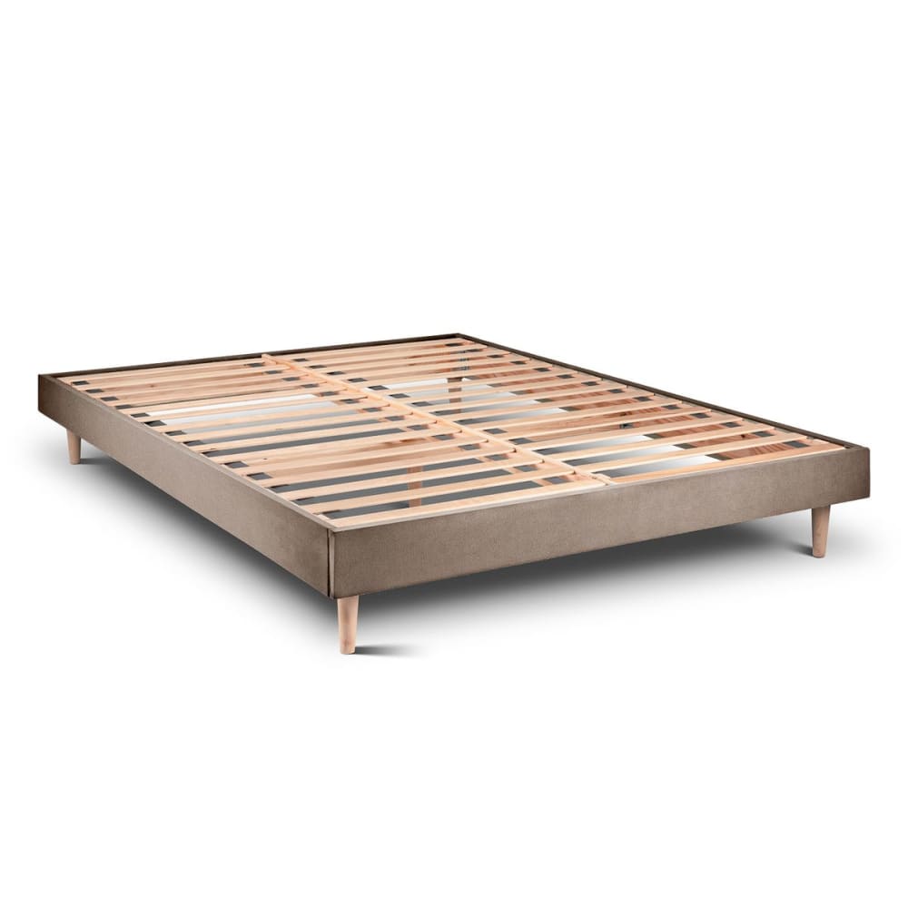 Sommeil de Plomb Lattenrost – Samtstoff – Bausatz zur Selbstmontage - 160x200 cm style classic chic Taupe Holz