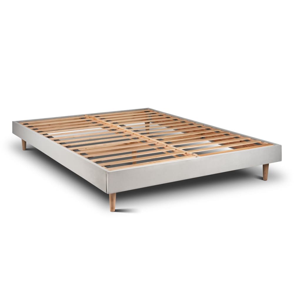 Sommeil de Plomb Lattenrost – Samtstoff – Bausatz zur Selbstmontage - 180x200 cm style classic chic Grau Holz