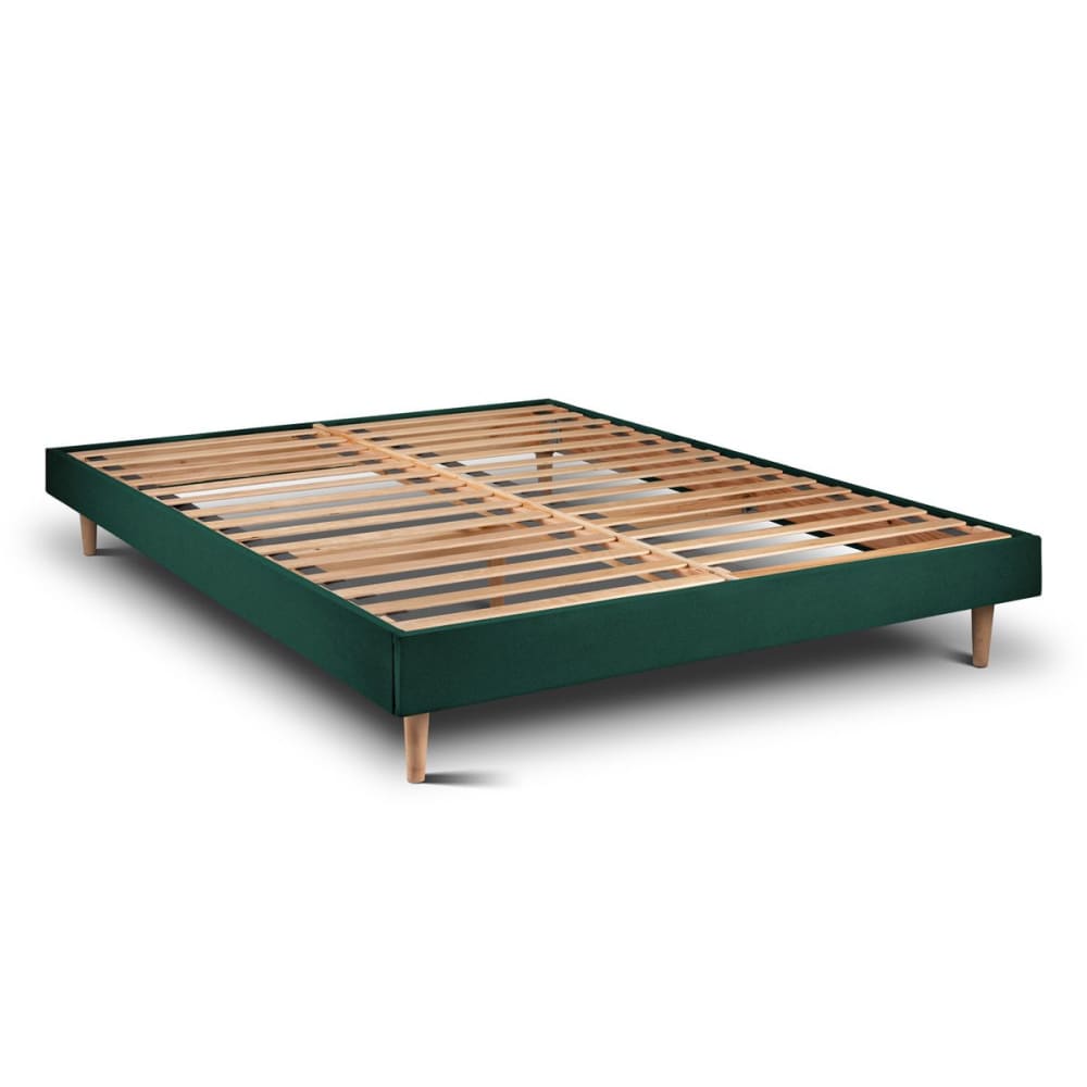 Sommier kit velours  vert 160x200