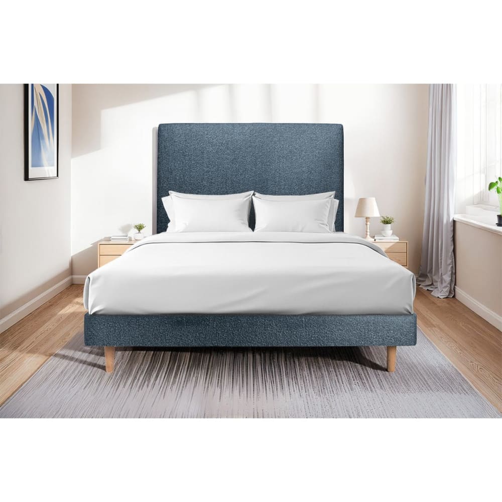 Sommier kit bouclette bleu 200x200 - Maisons du Monde