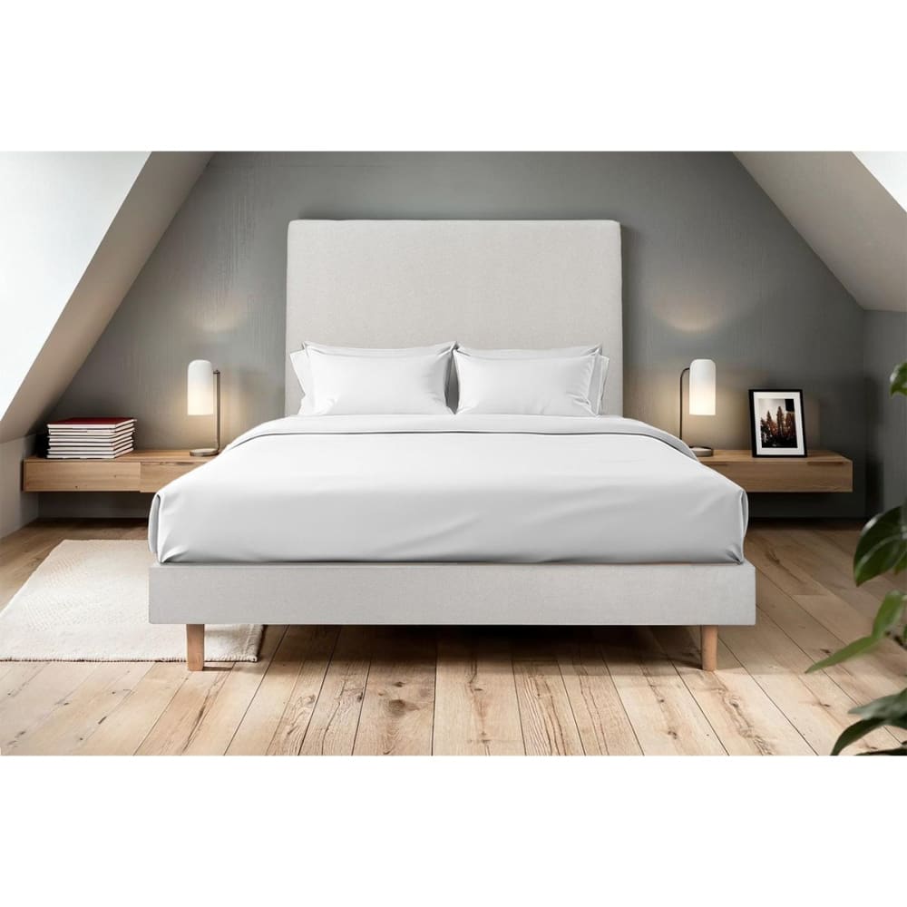 Sommier kit velours gris clair 140x200 - Maisons du Monde