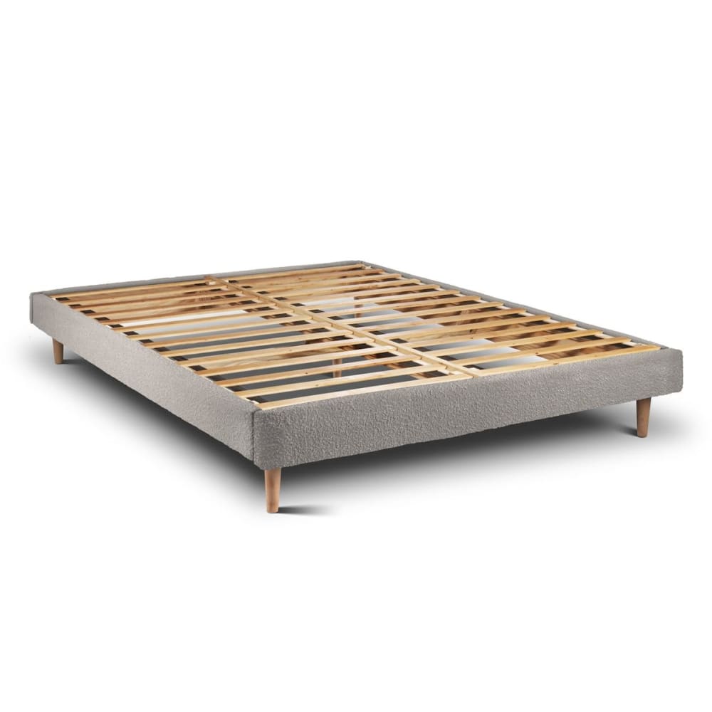 Sommier kit bouclette  gris 140x200