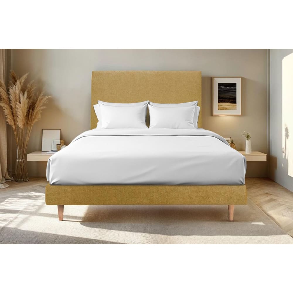 Sommier kit tissu jaune 160x200 - Maisons du Monde