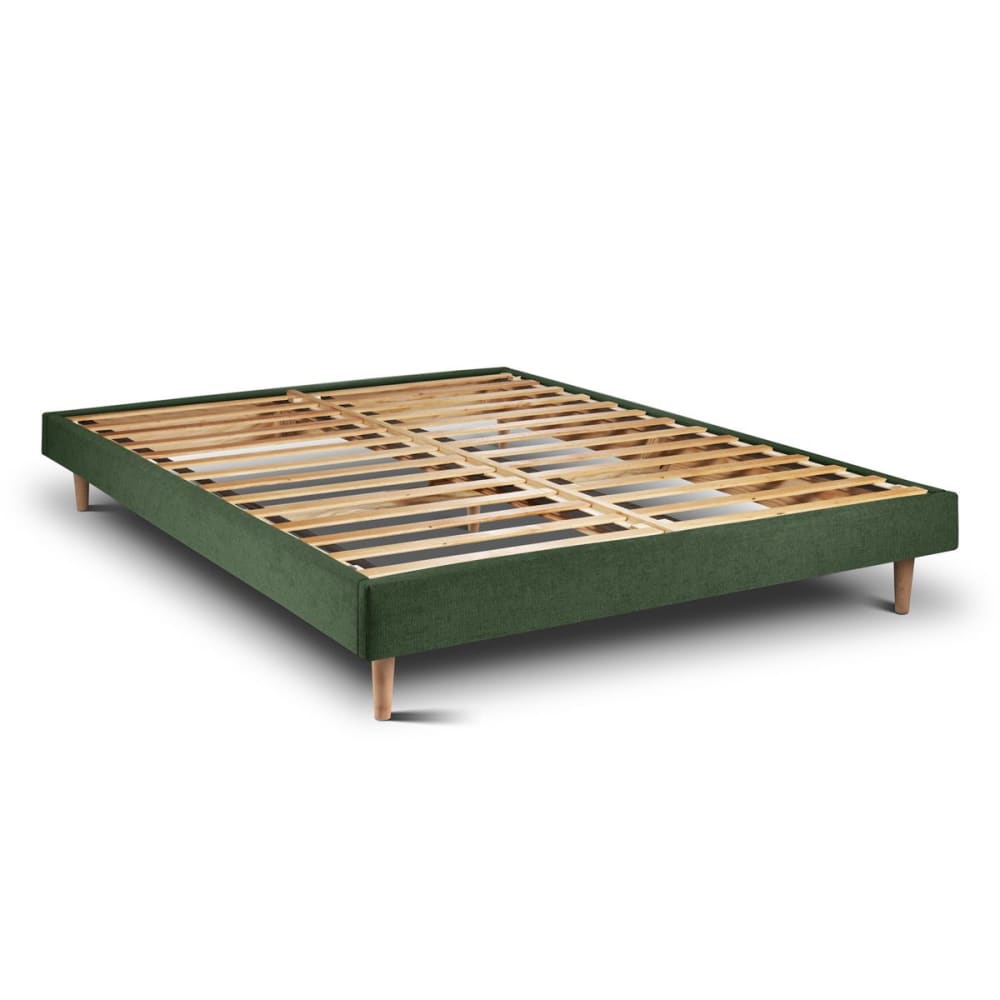 Sommeil de Plomb Sommier kit tissu vert kaki 180x200 - Bois