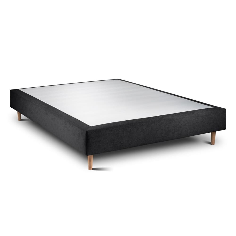 Sommier Tapissier Tissu  Noir 160x200