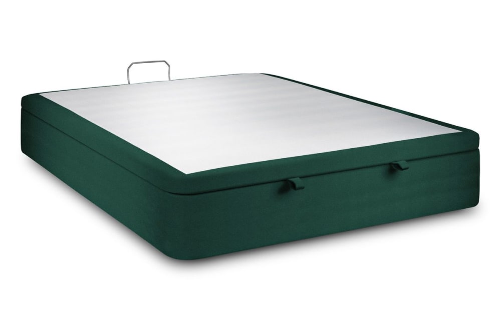 Sommier coffre velours - vert