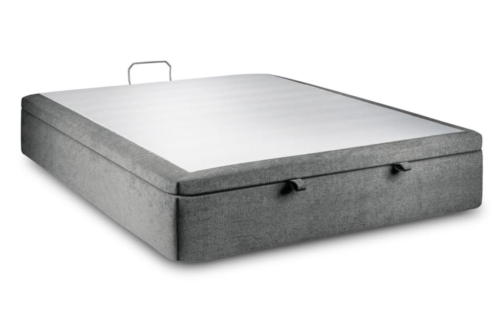 Sommier coffre tissu - gris