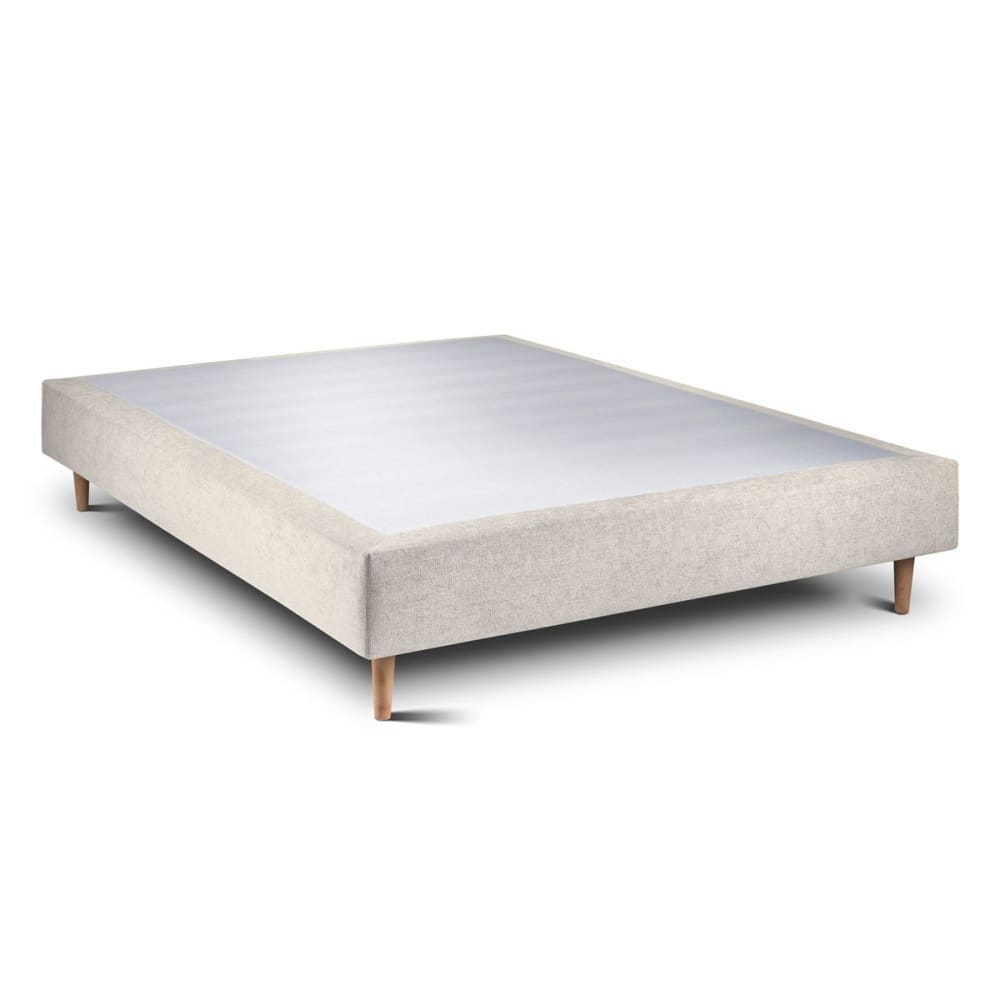 Sommier Tapissier Tissu  Beige clair 160x200