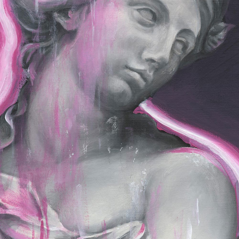 Papier peint graphique rose 208x270cm — vue 4