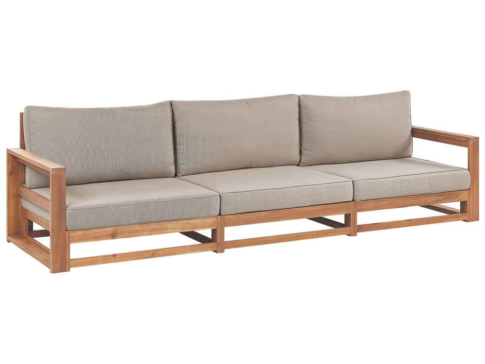 3 Sitzer Sofa 3 Personen Aus Zertifiziertes Akazienholz, Braun