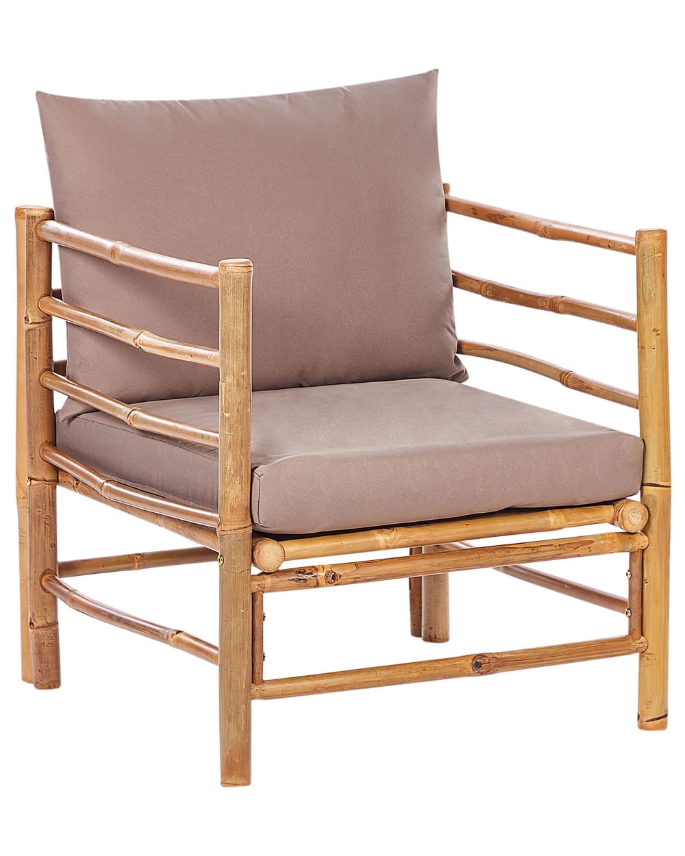 Fauteuil de jardin bambou taupe