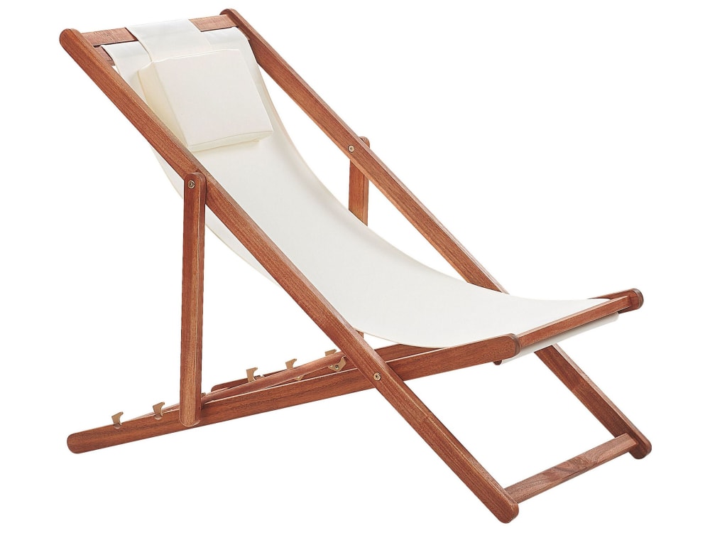Chaise longue en bois marron
