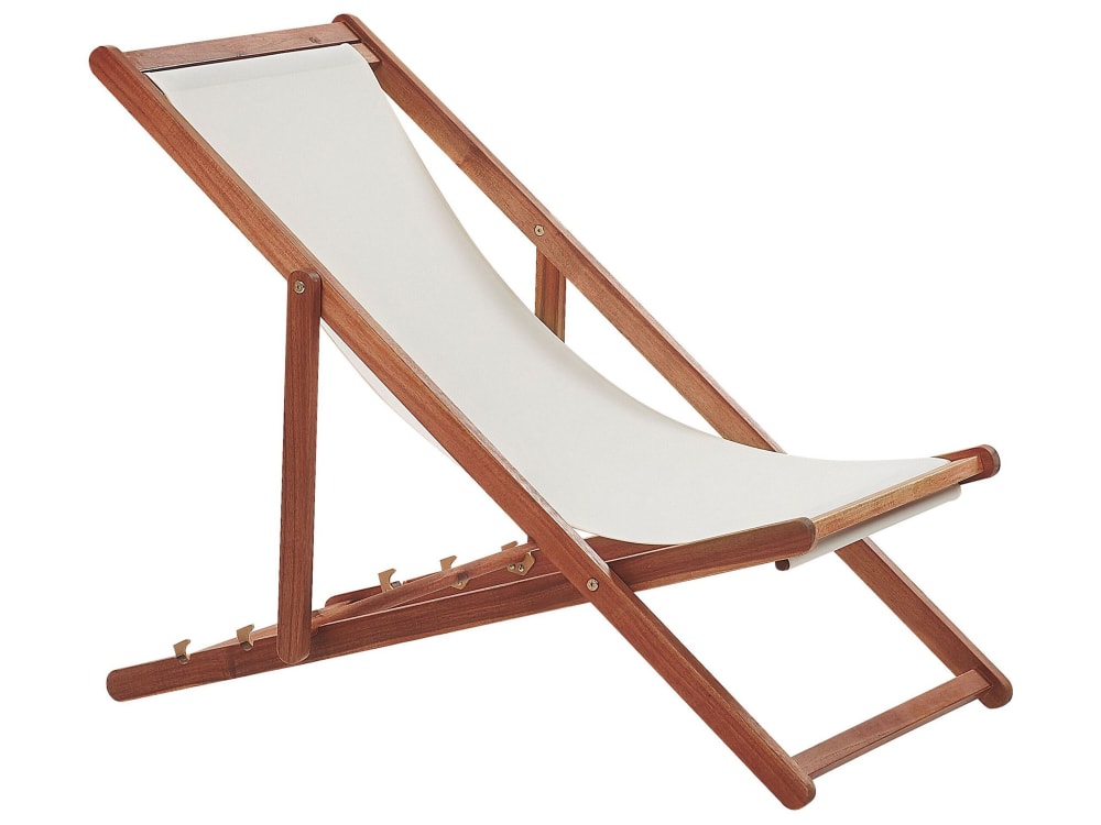 Chaise longue en bois blanc 97 99 101x54