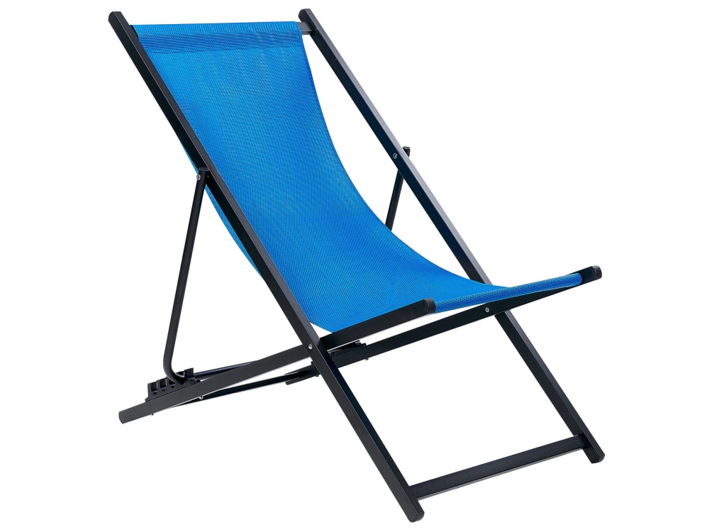 Chilienne pliante métal bleu