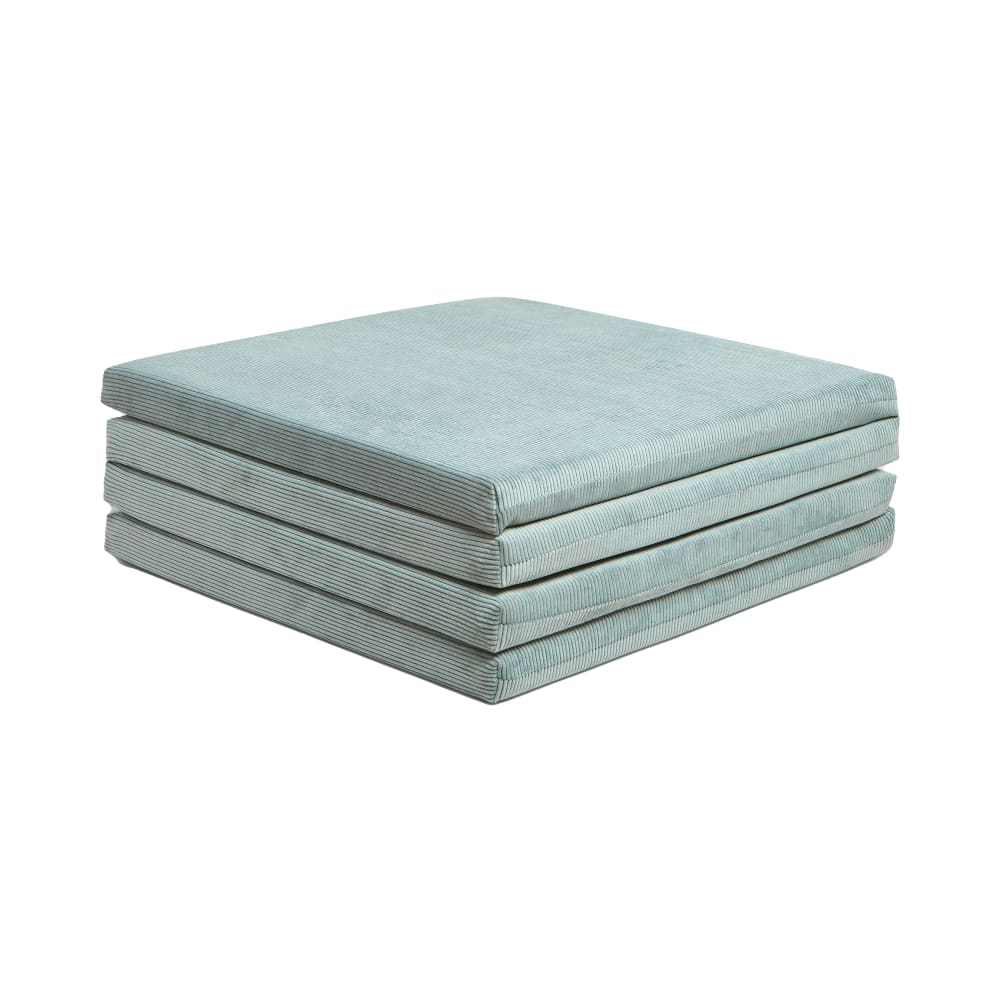 RNT by Really Nice Things Tatami pliable style Montessori en turquoise Bleu Tissu - 6x120x120cm