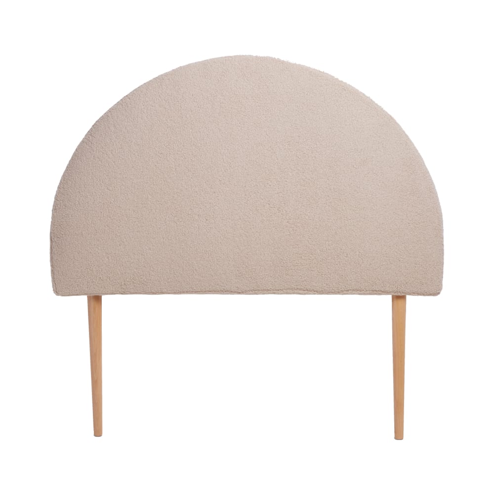 RNT by Really Nice Things Gepolstertes Kinderkopfteil aus Teddygewebe BEIGE Öko-Tex Zertifikat HOLZ Baby