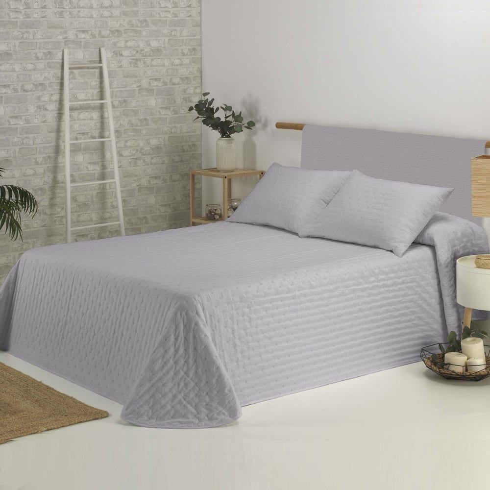 Couvre lit lisse Gris 250X270cm