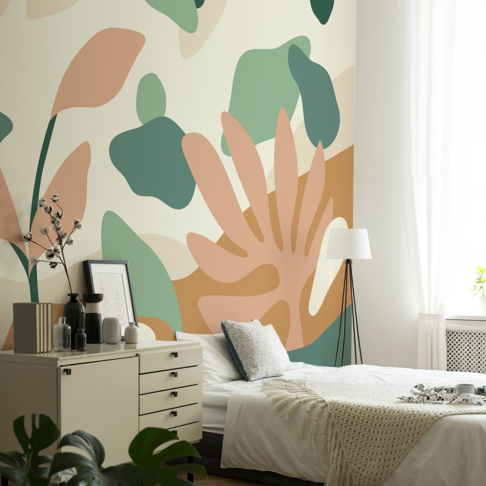 Acte Deco Panorama-Vliestapete mit Vegetationsmuster, Farben 150 x 250 style modern Mehrfarbig Öko-Tex Zertifikat Papier