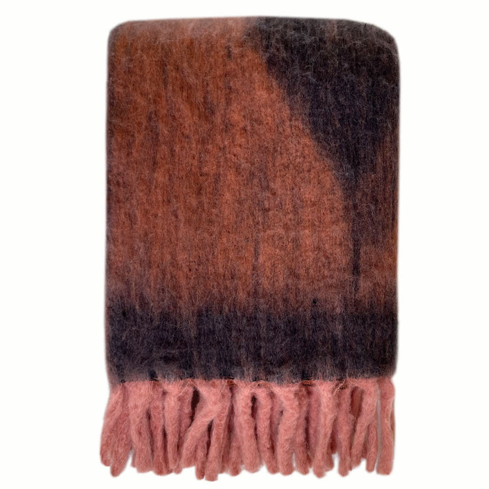 Plaid recyclé noir doux zapotèque 125x150 - Maisons du Monde
