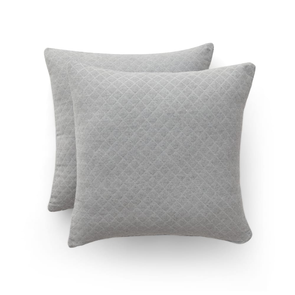 Lot 2 housse de coussin en coton losanges gris 45x45 cm
