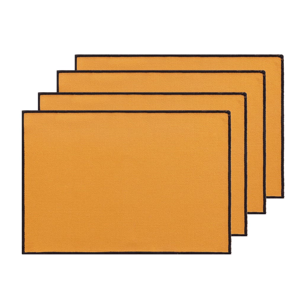 Gamusi 4er-Set Platzdeckchen aus 100% Baumwolle, Gold 35x50cm style modern Gelb Öko-Tex Zertifikat Baumwolle