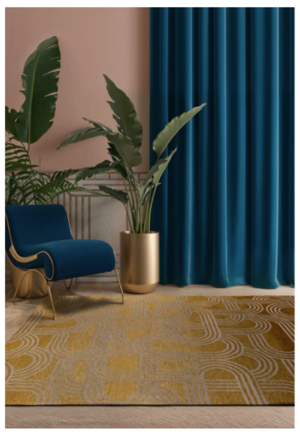Novatrend Moderner Teppich flach gewebt – Wohnzimmer & Schlafzimmer style modern Braun Öko-Tex Zertifikat Pes - Polyester