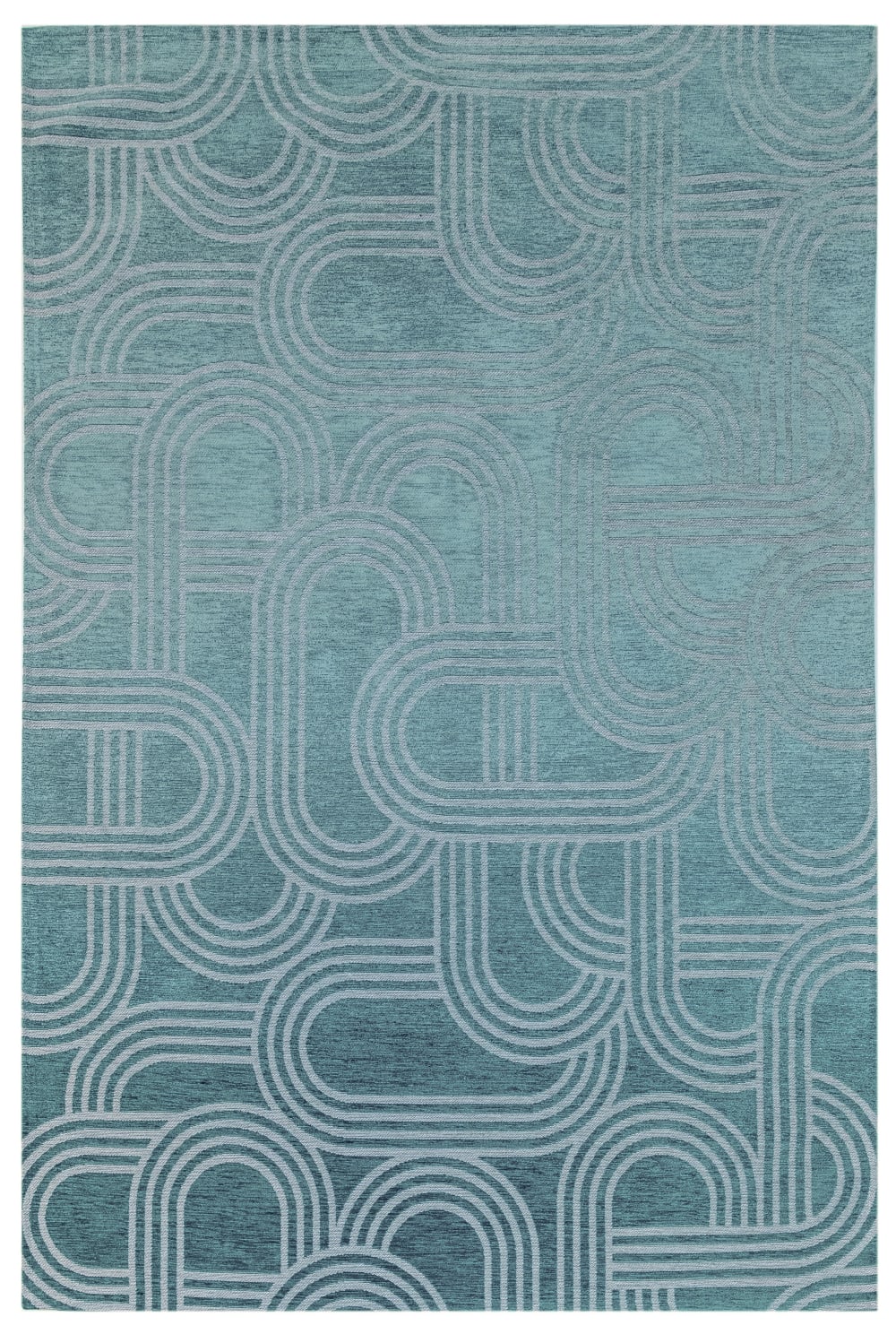 Tapis de salon moderne tissé plat bleu ciel 80x150 cm — vue 3