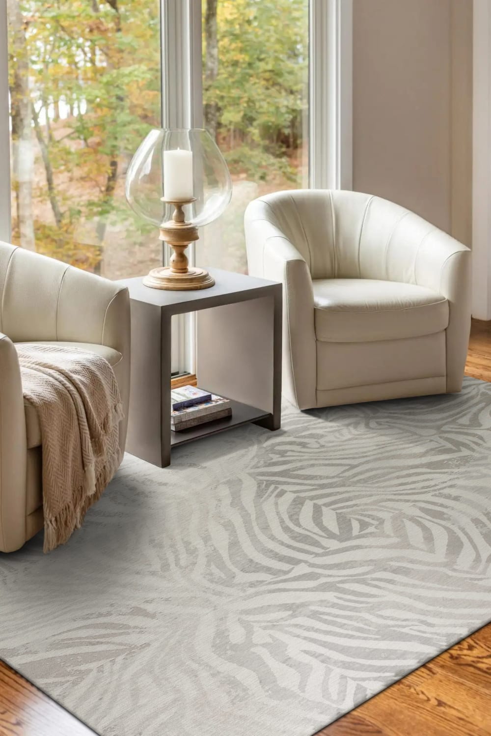 Novatrend Moderner Teppich flach gewebt – Wohnzimmer & Schlafzimmer style modern Grau Öko-Tex Zertifikat Pes - Polyester