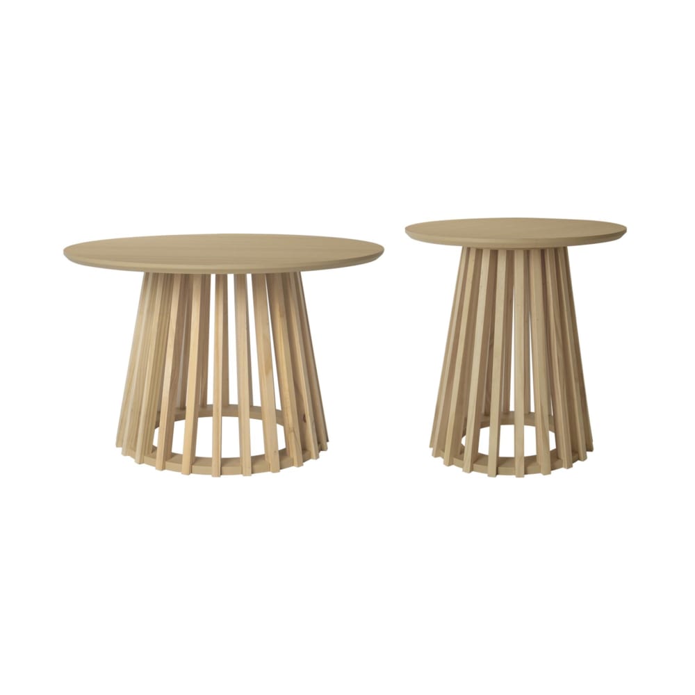 2 tables basses rondes