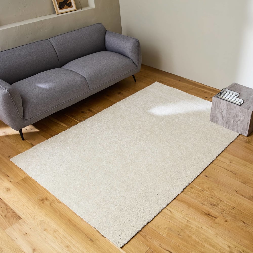 Tapis intérieur velours frisé crème, 120 x 170cm — vue 4