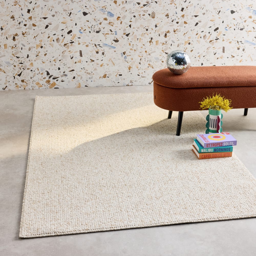 Tappeto Interno Bouclette Crema Screziato 120X170Cm I sweeek-image